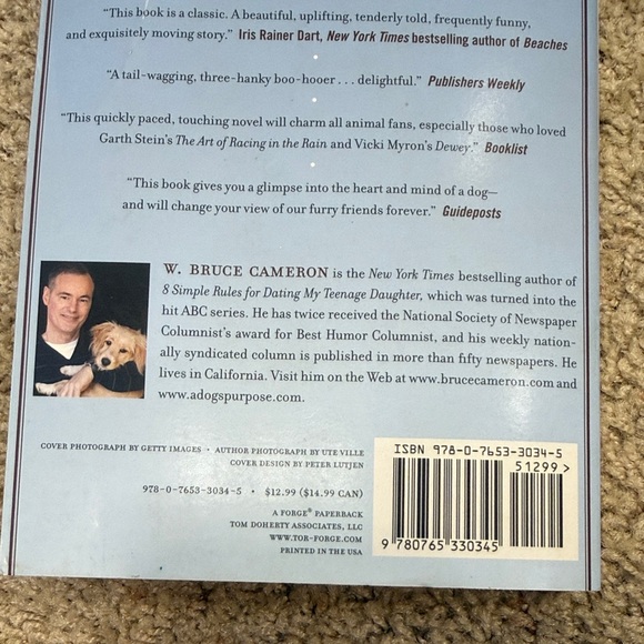 A Dog's Purpose Book by W. Bruce Cameron, paperback, good condition - Picture 6 of 6